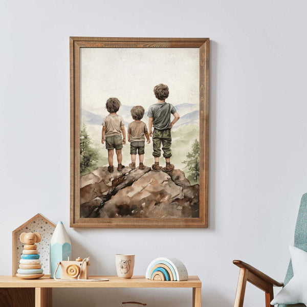 Quadro Infantil: 3 Irmãos