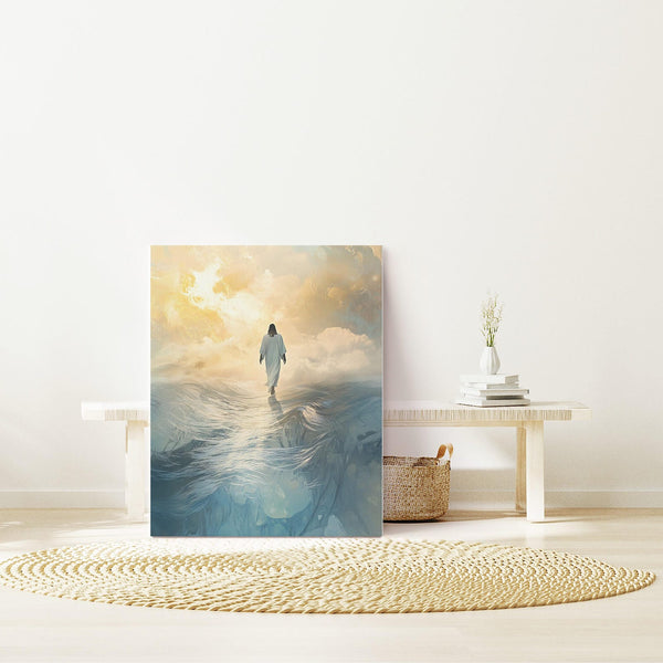 Quadro Decorativo: Jesus Anda Sobre as Águas