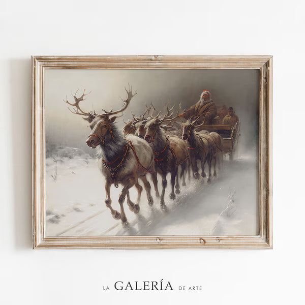 Quadro Decorativo: Trenó do Papai Noel
