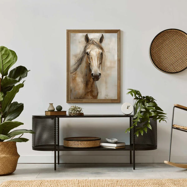 Quadro Decorativo: Cavalo em Estilo Vintage