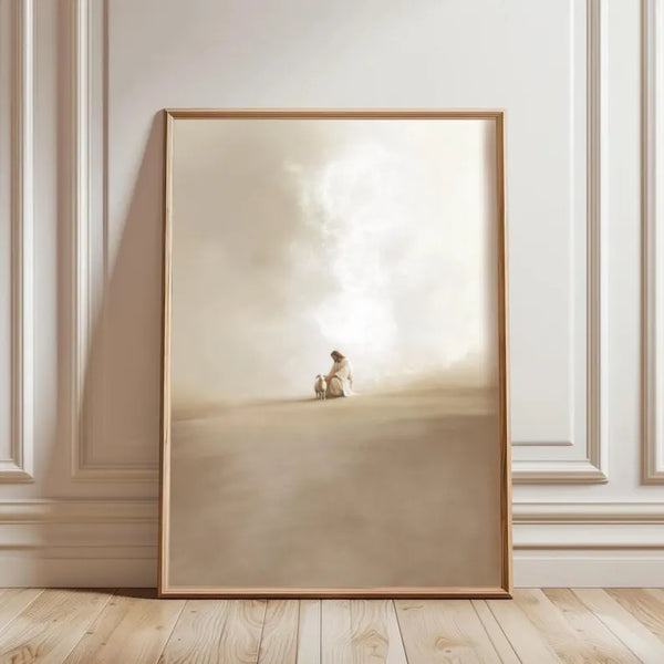 Quadro Decorativo: Jesus e a Ovelha