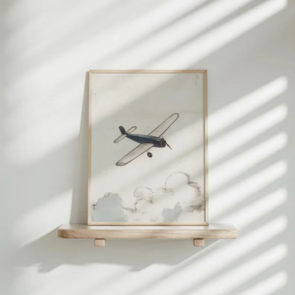 Quadro Decorativo: Avião Vintage