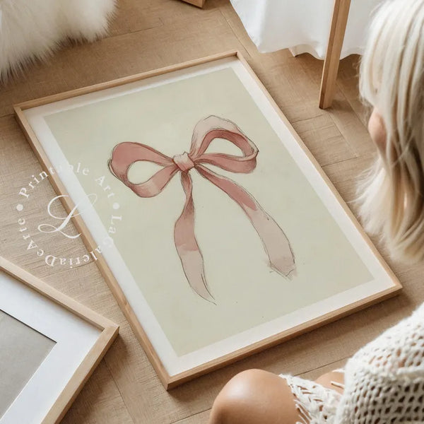 Quadro Decorativo: Laço cor de Rosa