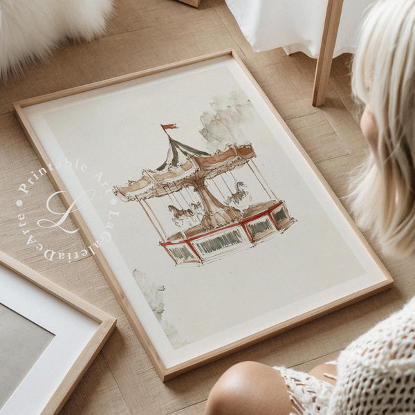 Quadro Infantil: Corrossel Vintage