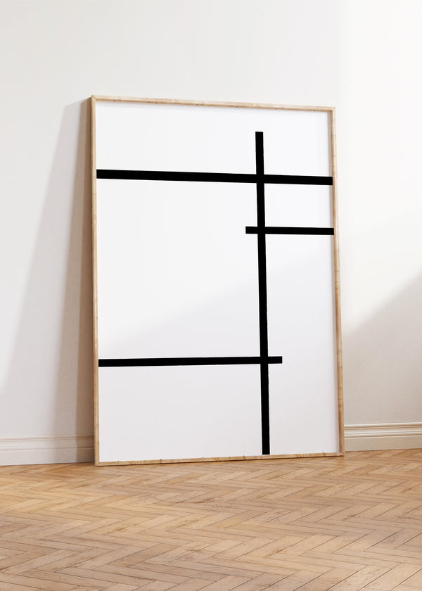 Quadro Minimalista: Arte Moderna em Preto e Branco